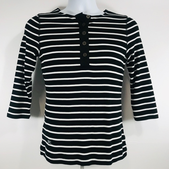 Lauren Ralph Lauren Tops - LRL Ralph Lauren Top Womens Medium Black White